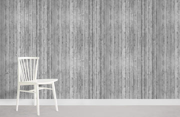 Modern Grey Wood Plank Mural Wallpaper