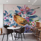 Beautiful bird and flower wall murals for the home's relaxation area