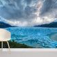 large glacier at the foot of mountain wallpaper mural room