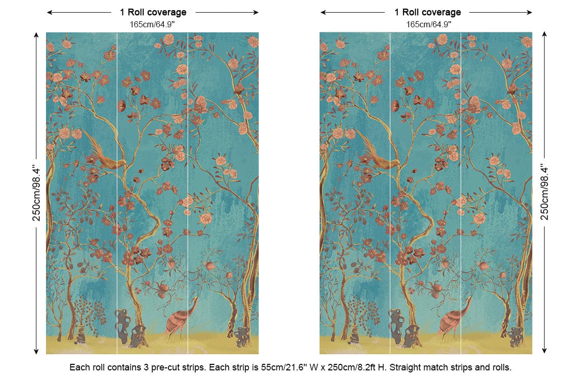 Aesthetic Flowering Branches Wallpaper Mural Final Print Image