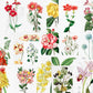 Botany Flower Wall Mural Paper for Use as Home Decoration