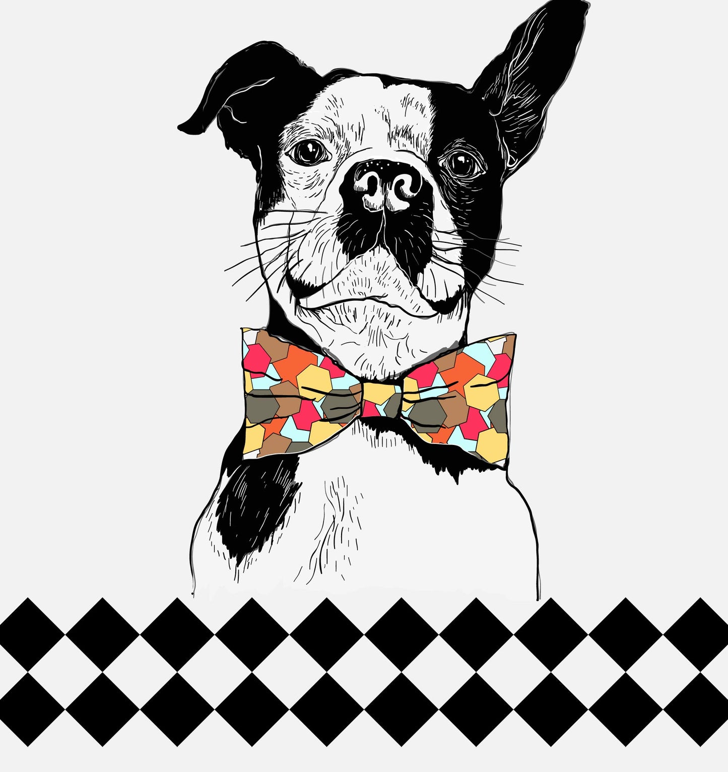 Gentleman Dog Black Wallpaper Home Decor