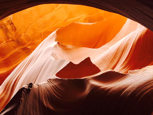 Orange Sandstone Waves Mural Wallpaper