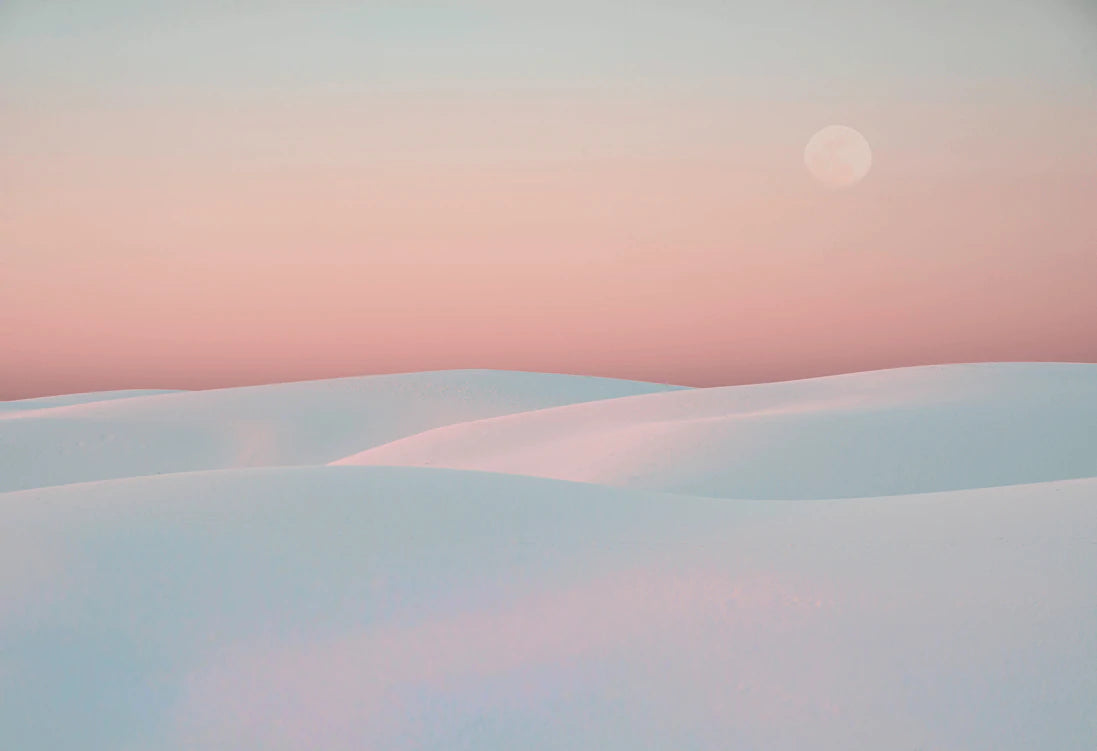 Serenity Pastel Desert Moon Mural Wallpaper