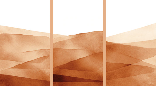 Home Decoration Watercolor Wallpaper Mural of a Wild Desert Scene for Use in Your Home
