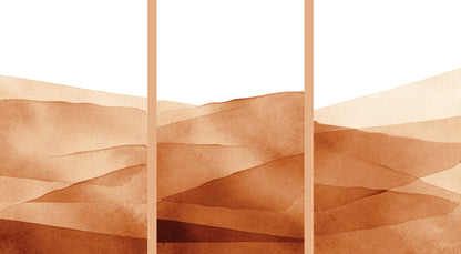 Home Decoration Watercolor Wallpaper Mural of a Wild Desert Scene for Use in Your Home
