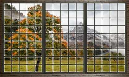 Home Decoration Window Trees Wallpaper Mural for Use in