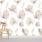 Watercolor leaf wallpaper murals for the walls of your house