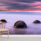 misty ocean and purple sea of clouds custom murals for home