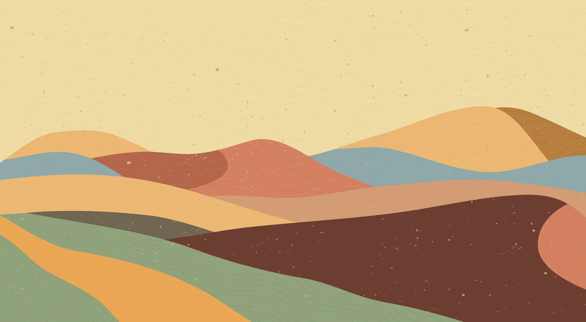 Abstract Landscape Layered Mural Wallpaper