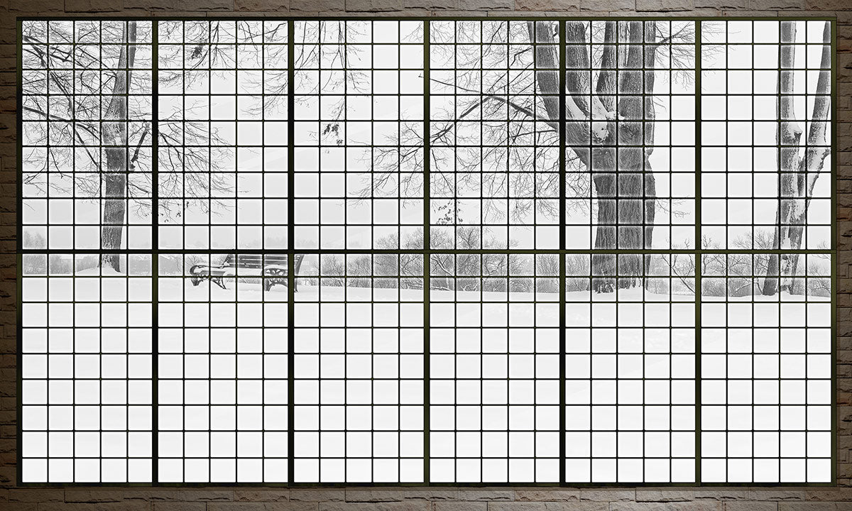 Winter Forest Scene Decorative Mural Wallpaper