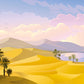 Home Decorating Wall Mural with Ombre Desert Scenery