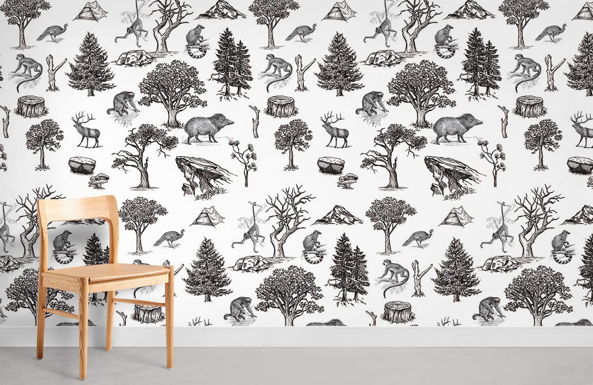 Forest Animals Wall Mural For Room