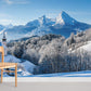 great view mountain top winter wallpaper for home 