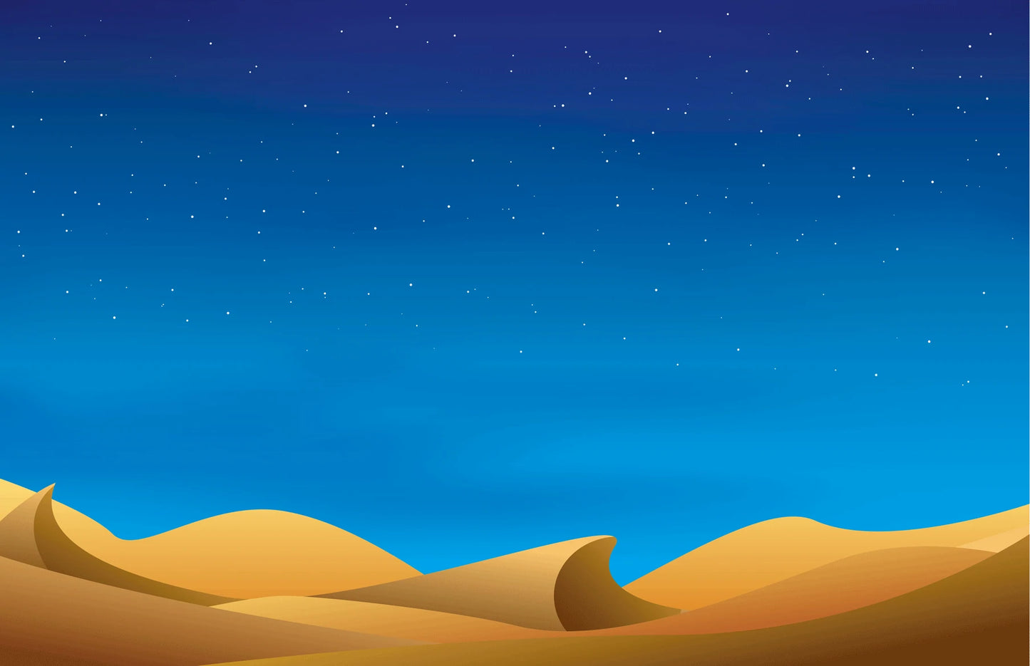 Wallpaper mural featuring a starry desert night for use in home decor