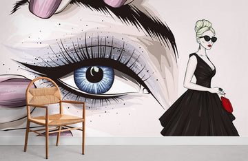 Modern Fashion Illustration Art Mural Wallpaper