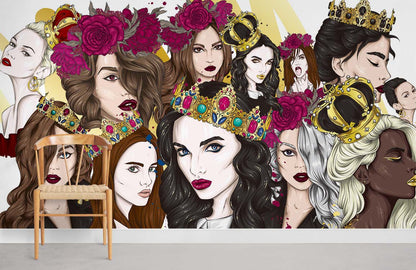 Miss World Painting Wallpaper Mural For Room