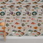 colourful ocean fishes pattern wall mural for room