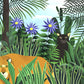 Living for Home Decoration Animals of the Jungle Wallpaper Mural