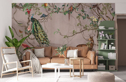 Enchanted Forest Animal Wallpaper for Wall in living room