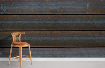 Rustic Industrial Metal Mural Wallpaper