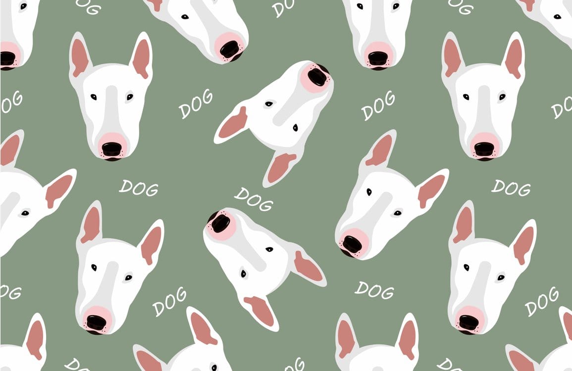 Whimsical Dog Pattern Playful Mural Wallpaper