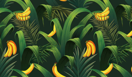 Banana Pattern Wallpaper Mural for Interior Design of Your Home