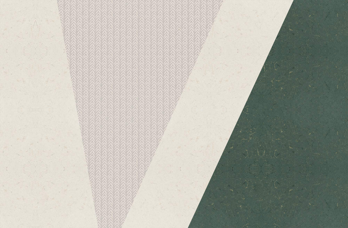 Geometric Herringbone Neutral Mural Wallpaper