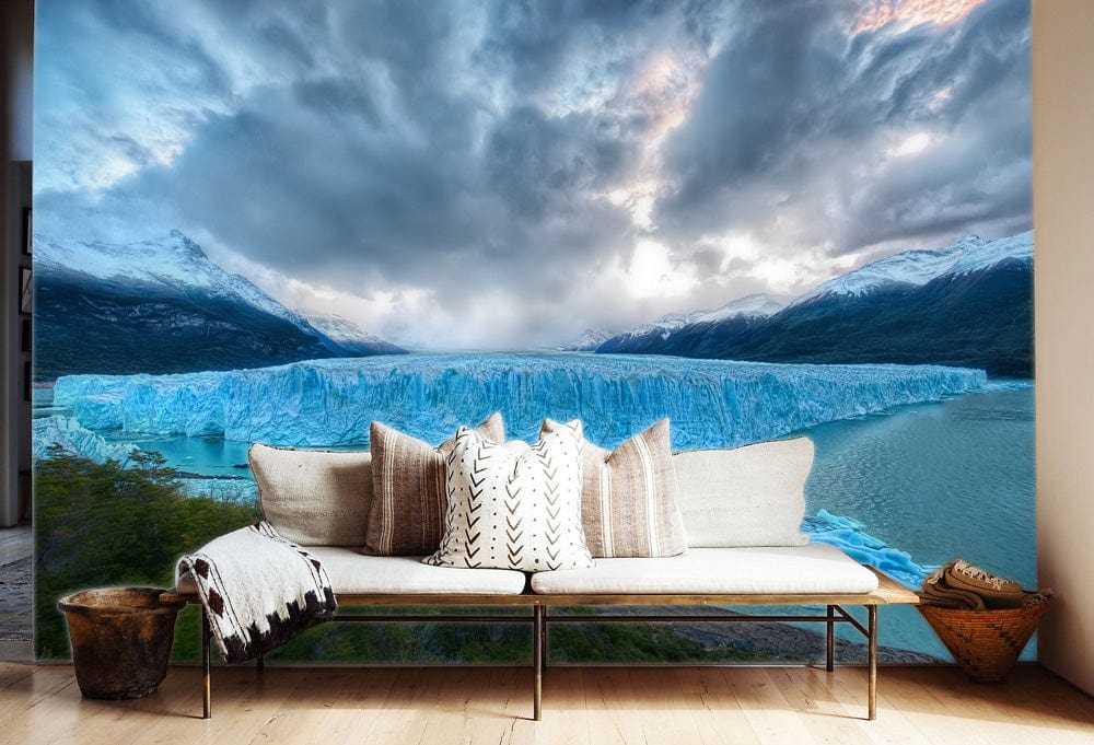 amazing blue glacier wallpaper for wall decoration