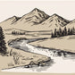 Mural Wall Art of the Piedmont Rocky Mountains for Your Home