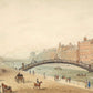 City Life vintage painting landscape wallpaper home decor