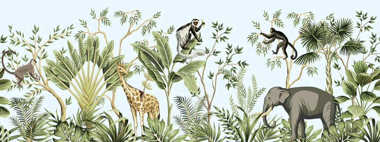 Tropical Jungle Animal Wallpaper | Ever Wallpaper