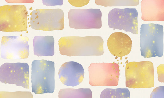 Geometric Watercolor Geometrical Dreamy Colorful Plain Wall Mural