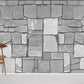 Wallpaper Mural for Home Decoration Featuring an Old Gray Stone with Cracks