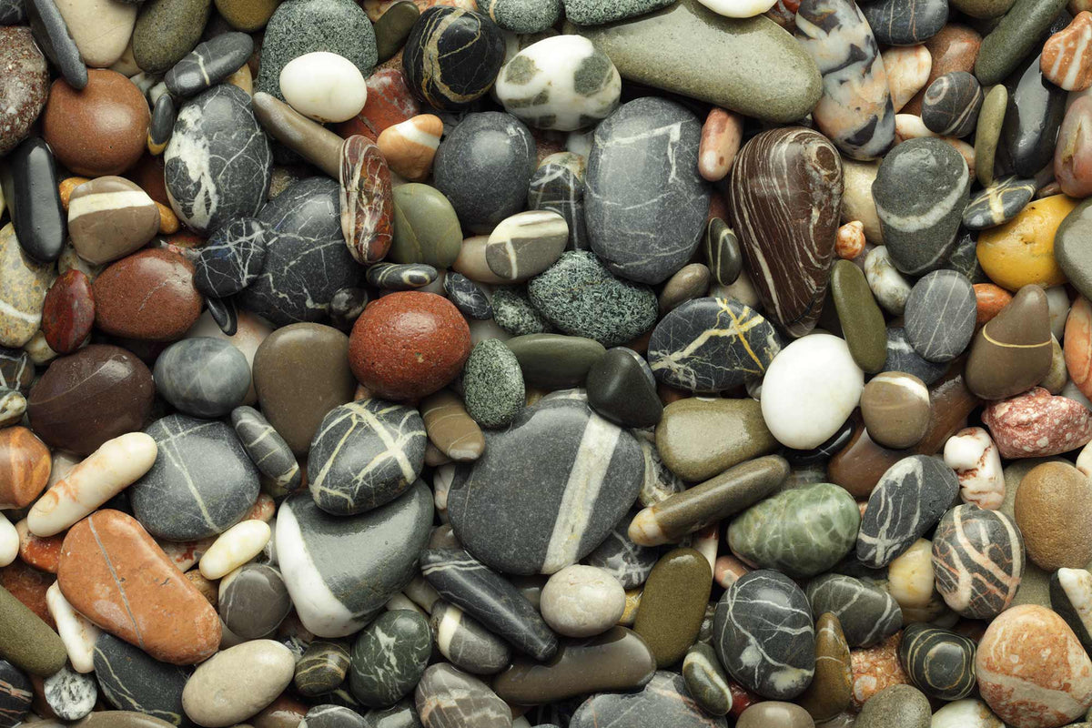 Realistic Pebble Stone Textured Mural Wallpaper