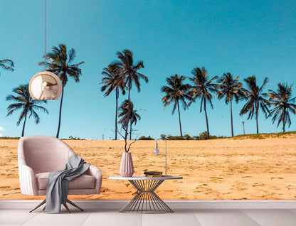 unique bright and fresh beach scenery in summertime wallpaper for room