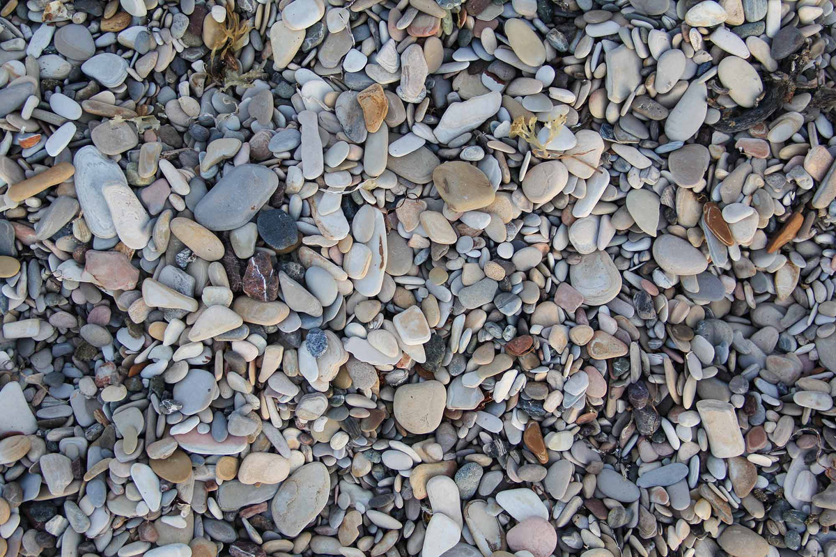 Neutral Pebble Stone Texture Wallpaper Mural