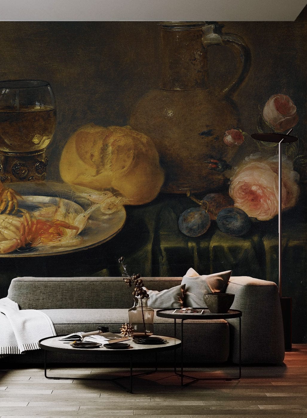Painting and Wallpaper Mural by Alexander Adriaenessen for the Decoration of the Living Room