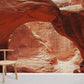 Wallpaper with a Scenery of the Desert Featuring a Rough Canyon Mural