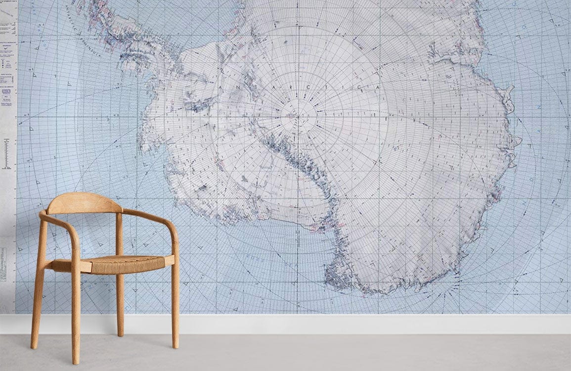 Antique Nautical Chart Mural Wallpaper