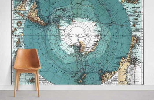 Vintage Nautical Map Wall Mural