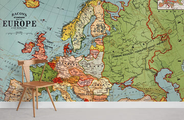 Vintage European Map Wall Mural