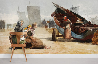 Women On Beach Mural Wallpaper Mural Room