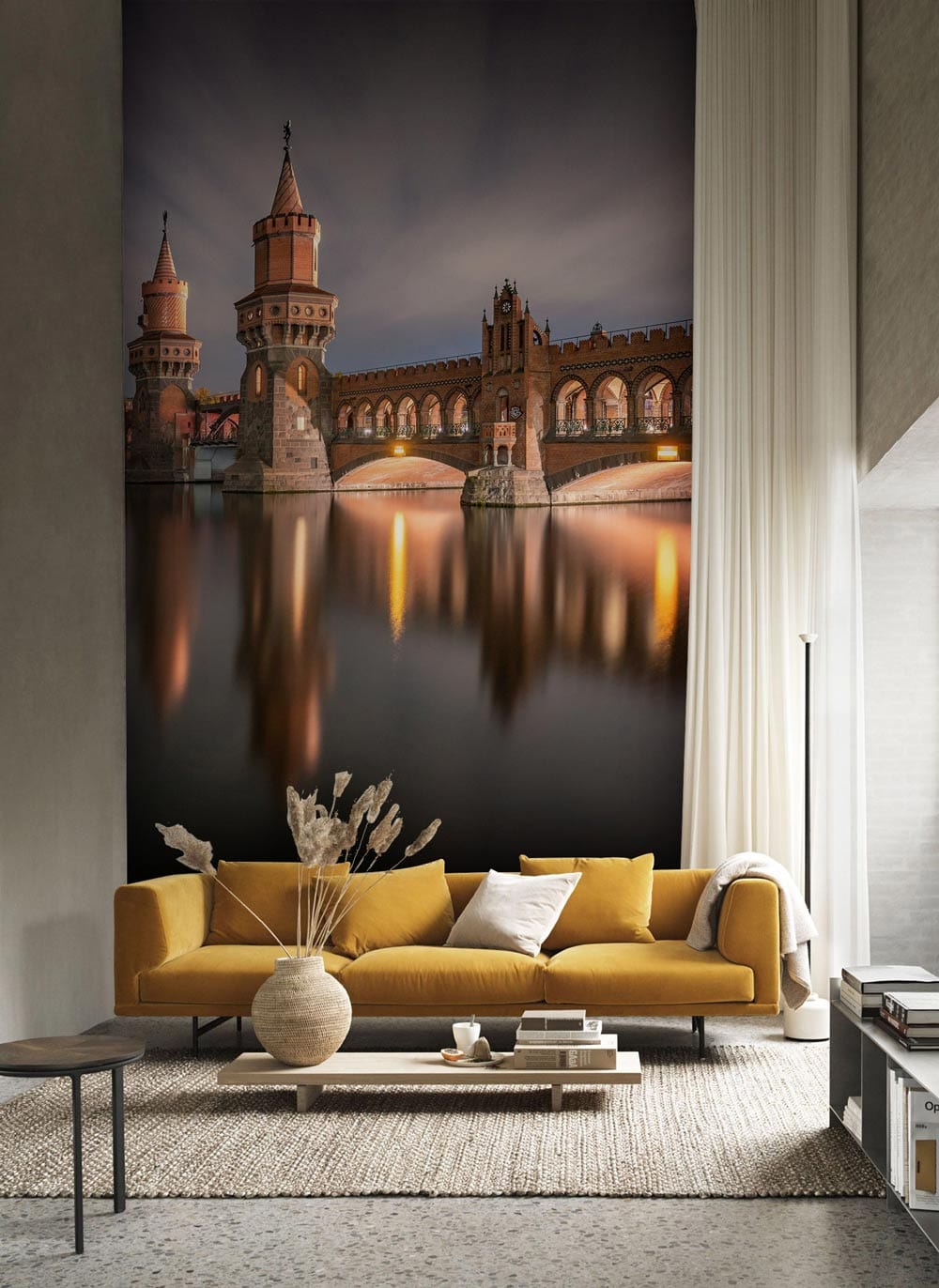 berlin bridge in a peaceful night wallpaper decoration living room