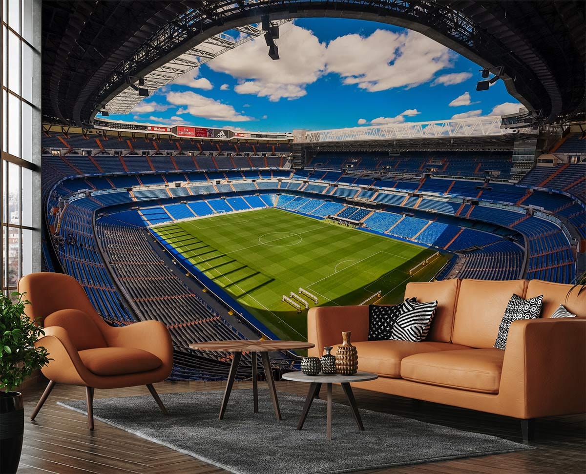 A Bernabeu Stadium Panoramic Wallpaper Mural for the Living Room.