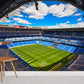 Panorama of Bernabeu Stadium Printed on Mural Wallpaper in the Room