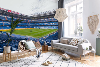 Wallpaper of the Bernabeu Stadium in the Living Room