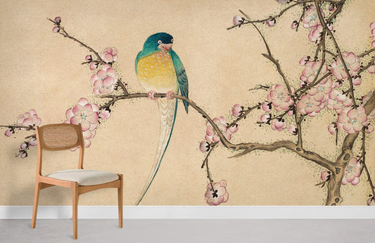 Flower Bird View Photo Murals Room