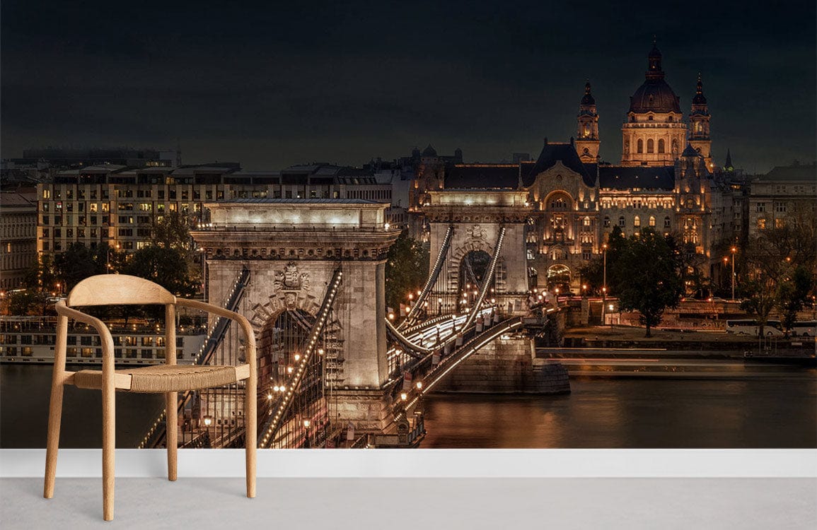 old budapest bridge wallpaper for room