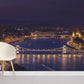 overlooking budapest night view wallpaper for room